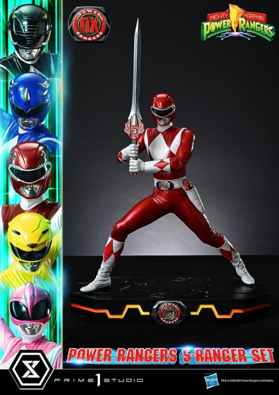 Mighty Morphin Power Rangers Premium Masterline Set of 5 Statues 1/4 Deluxe Version 62 cm 12