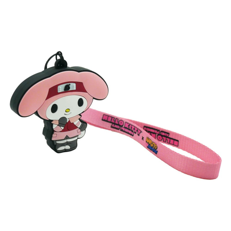 Naruto Shipudden x Hello Kitty PVC Keychain My Melody Sakura 1