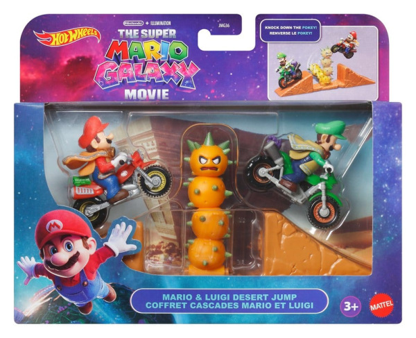 The Super Mario Galaxy Movie Hot Wheels Playset Mario & Luigi Desert Jump 5