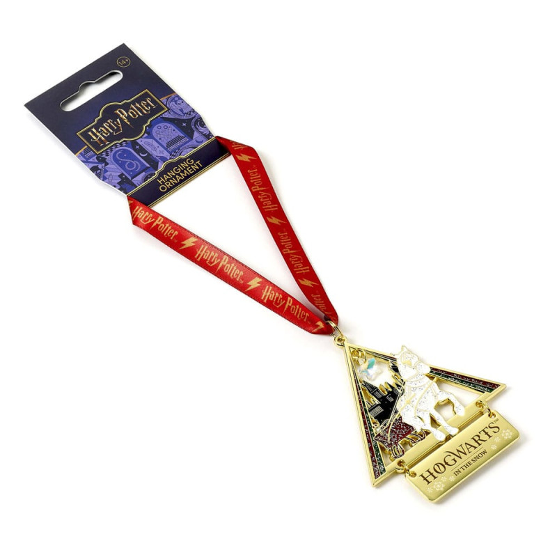 Harry Potter tree ornament Hogwarts in the Snow (Golden Tone) 1