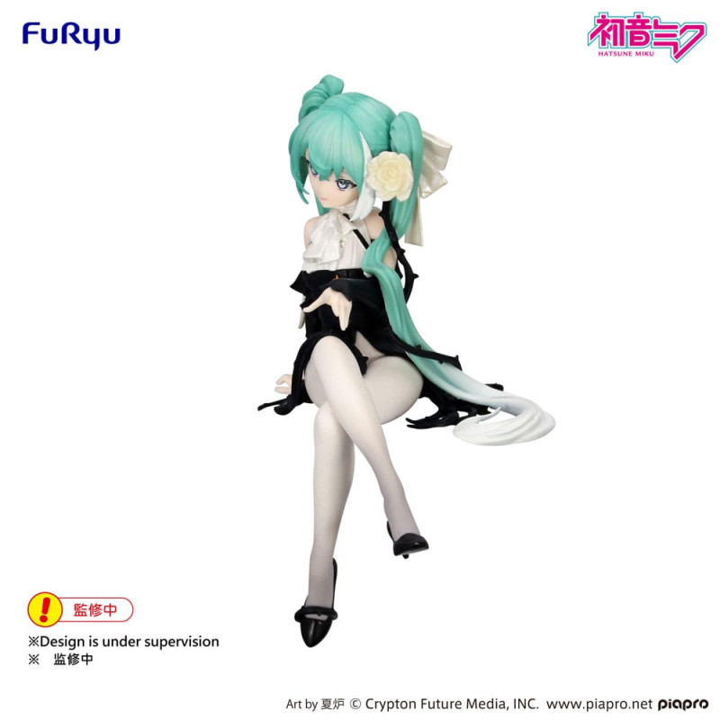 Hatsune Miku Noodle Stopper PVC Statue Flower Fairy White Rose 14 cm 1