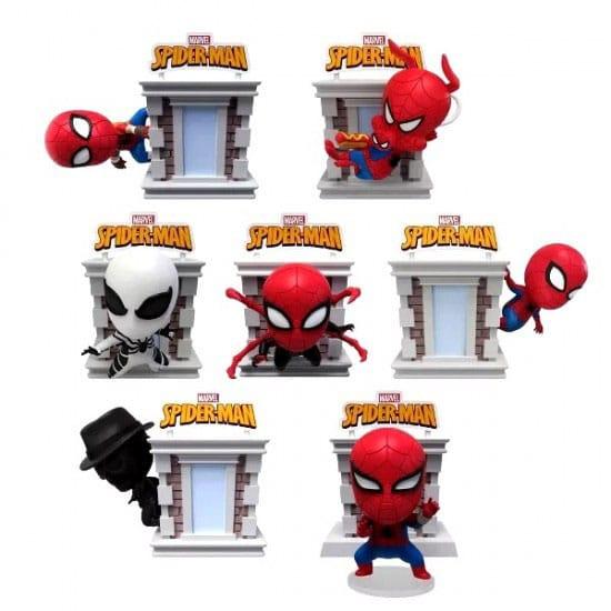 Marvel Hero Box Tower Series Mini Figures Spider-Man 8 cm Display (6)