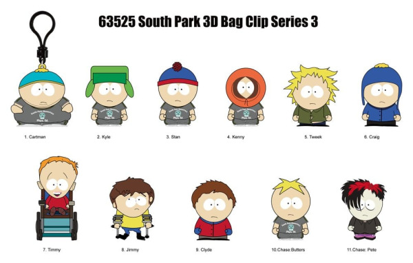 South Park 3D PVC Bag Clips Series 3 Display (24) 2