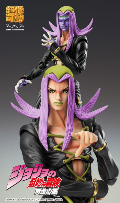 JoJo's Bizarre Adventure Part 5 Super Action Action Figure Chozokado Leone Abbacchio Black Ver. 16 c 5