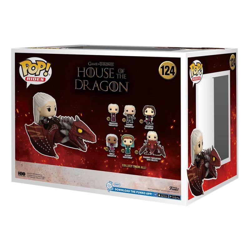 House of the Dragon POP! Rides Deluxe Vinyl Rhaenys Targaryen with Meleys 9 cm