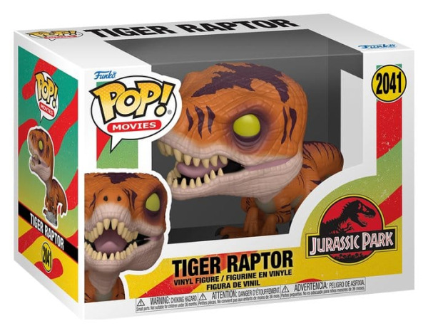 Jurassic Park POP! Movies Vinyl Figure Tiger Raptor 9 cm 1
