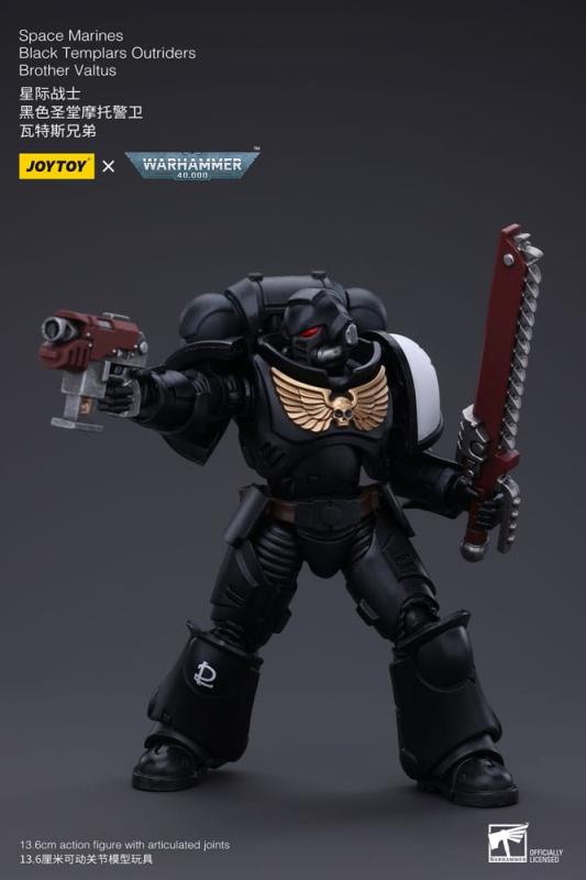 Warhammer 40k Action Figure 1/18 Space Marines Black Templars Outriders Brother Valtus 14 cm 4