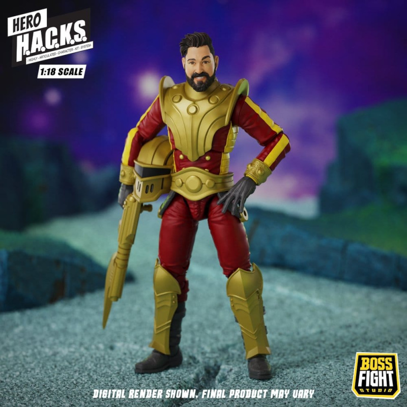 Hero H.A.C.K.S. Core Action Figure 1/18 Heroes and Villains Wave 1 Stellar Guard: Cosmic Defender of 5