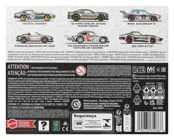 Hot Wheels Silver Series Die-Cast Vehicle 6-Pack 1/64 ZAMAC 8