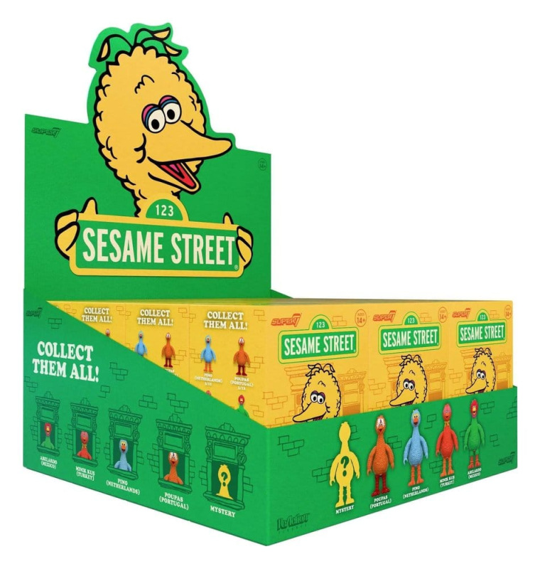Sesame Street (Big Birds from Around the World) Action Figure Blind Box Wave 5 Display (12)