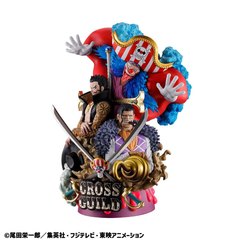 One Piece Petitrama DX PVC Mini Statue Logbox Re Birth 03 Cross Guild 15 cm 1