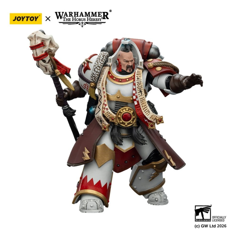 Warhammer 40,000 Action Figure White Scars Stormseer Consulwith Force Staff and Bolt Pistol 12 cm 8