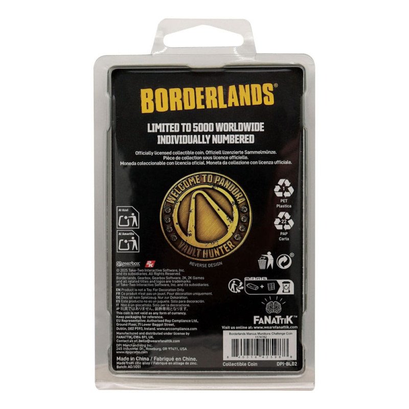 Borderlands Collectable Coin Marcus Munitions Limited Edition 2