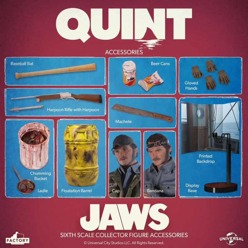 Jaws Action Figure 1/6 Quint 15 cm 5