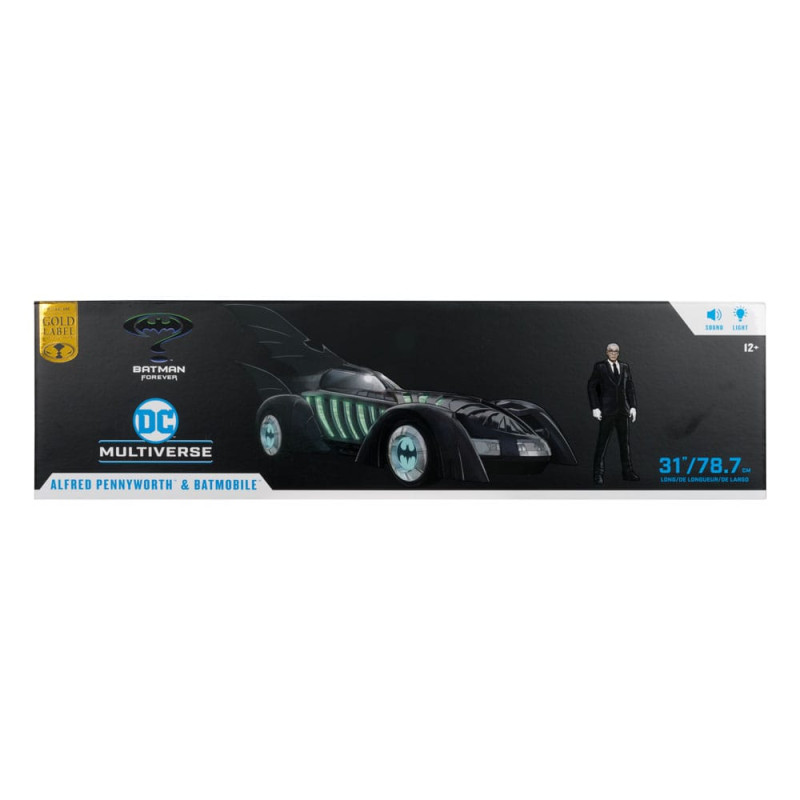 Batman Forever DC Multiverse Action Figure with Vehicle Alfred Pennyworth & Batmobile (Gold Label) 7 13