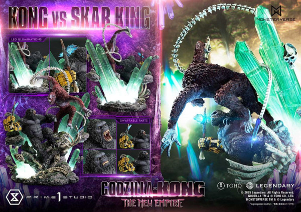 Godzilla x Kong: The New Empire Ultimate Diorama Masterline Series Statue Kong vs Skar King 104 cm 4