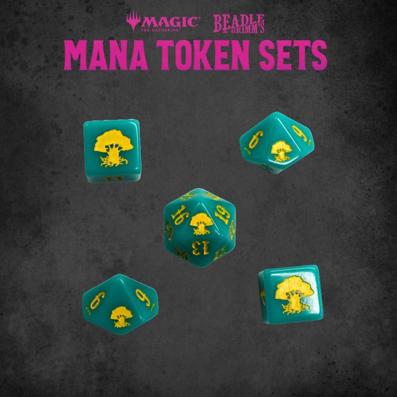 Magic the Gathering Dice and Token Pack Green Mana