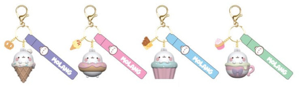 Molang Snack Time Series Keychain with Hand Strap Display (9)