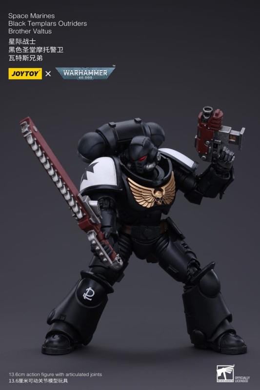 Warhammer 40k Action Figure 1/18 Space Marines Black Templars Outriders Brother Valtus 14 cm 3