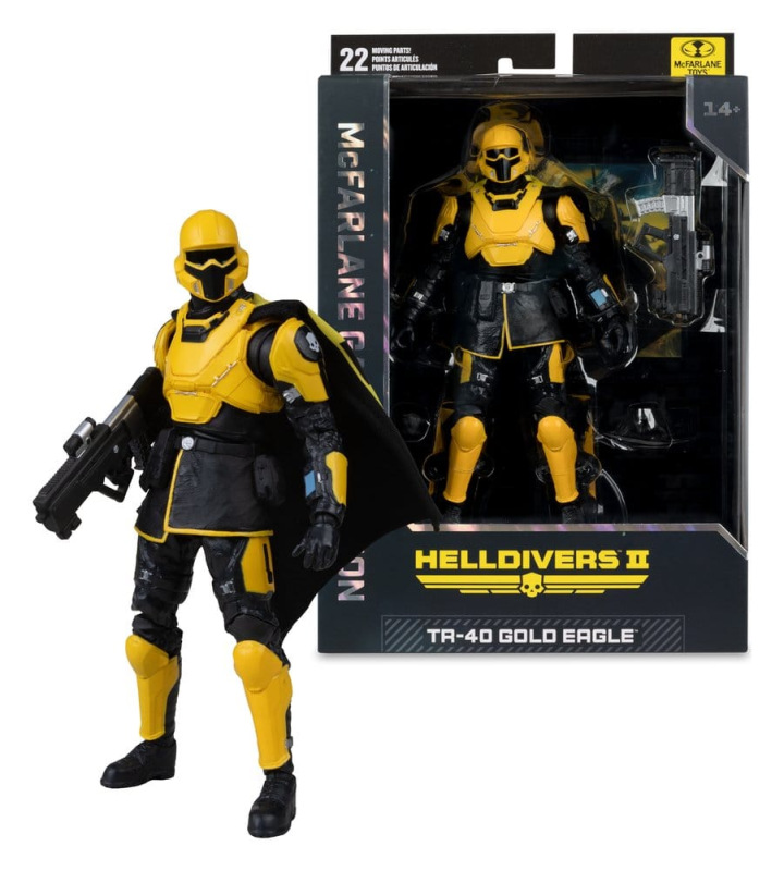 Helldivers II McFarlane Gaming Edition Action Figure T4-40 Gold Eagle 18 cm 3