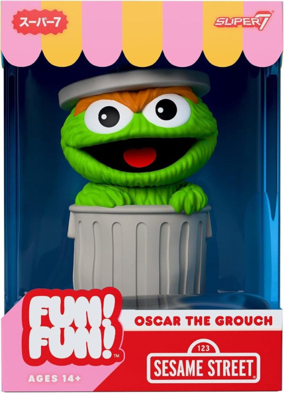 Sesame Street Fun! Fun! Soft Vinyl Figur Wave 01 - Oscar the Grouch 18 cm