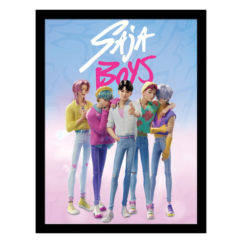 KPop Demon Hunters Collector Print Framed Poster Saja Boys
