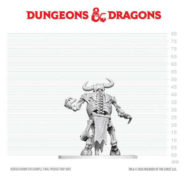 Dungeons & Dragons Nolzur's Marvelous Miniatures Unpainted Miniature Minotaur Skeleton 17 cm 1