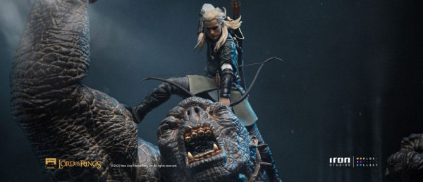Lord Of The Rings Deluxe Art Scale Statue 1/10 Cave Troll and Legolas 72 cm 6