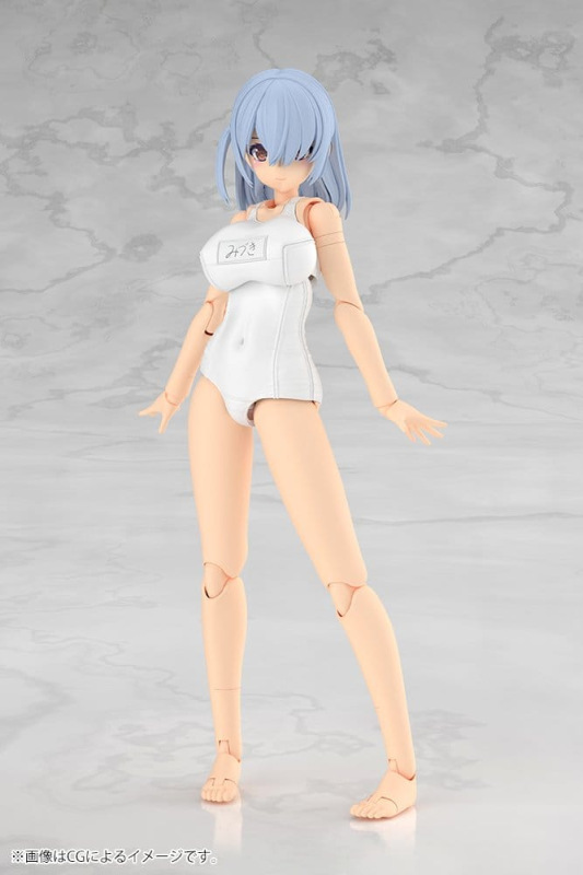 Frame Arms Girl Plastic Model Kit Mizuki School Swimsuits White Ver. 16 cm 1
