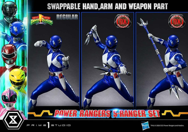 Mighty Morphin Power Rangers Premium Masterline Set of 5 Statues 1/4 Deluxe Version 62 cm 5