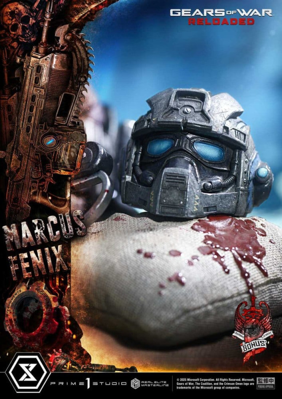 Gears of War: Reloaded Real Elite Masterline Series Statue 1/3 Marcus Fenix Ultimate Bonus Version 9 4