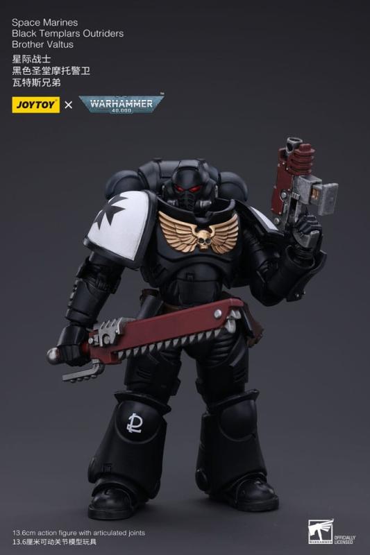 Warhammer 40k Action Figure 1/18 Space Marines Black Templars Outriders Brother Valtus 14 cm 1