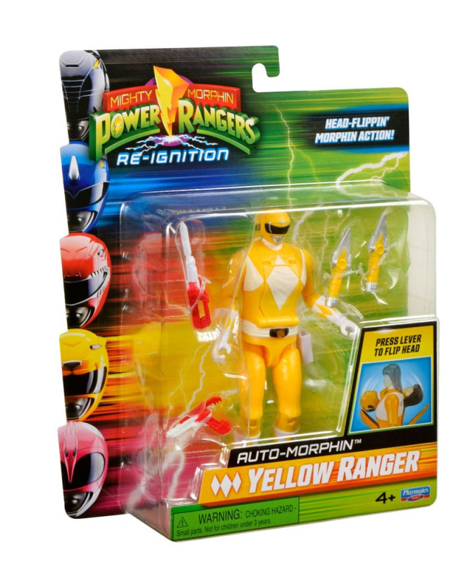 Mighty Morphin Power Rangers Action Figure Auto-Morphin Yellow Ranger 12 cm 2