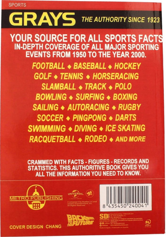Back to the Future Premium Notebook Sports Almanac 6