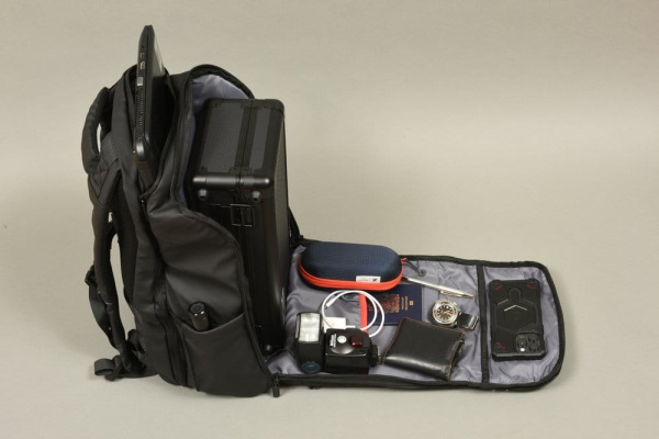 Evoretro Travel Backpack and Mini-Carrying Case Bundle Kit Black 13