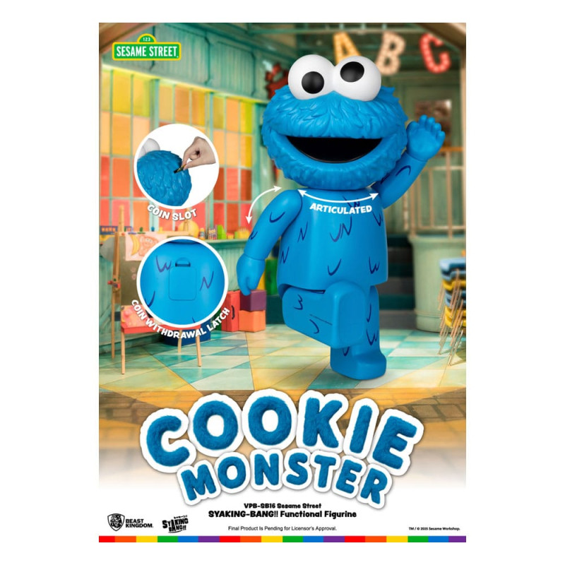 Sesame Street Syaking Bang Series PVC coin bank Cookie Monster 47 cm