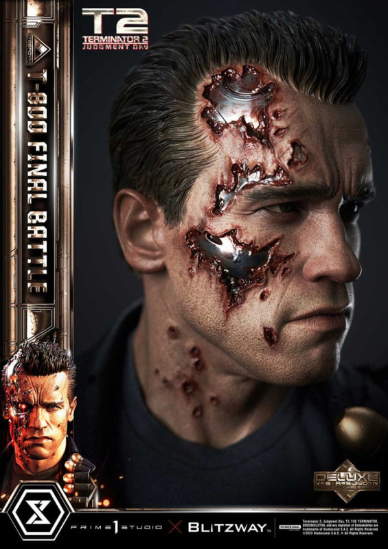 Terminator 2 Museum Masterline Series Statue 1/3 T-800 Final Battle Deluxe Bonus Version 75 cm 14