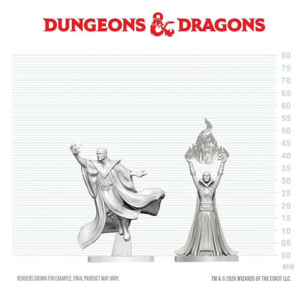 Dungeons & Dragons Nolzur's Marvelous Miniatures Unpainted Miniature Red Wizard Mage & Archmage 14 c 1