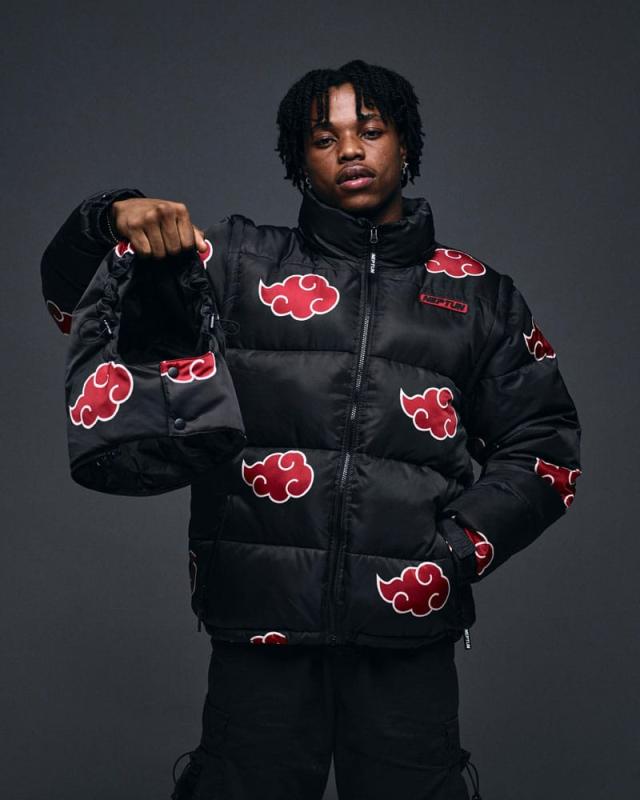 Naruto Puffer Jacket Akatsuki Red Size XL