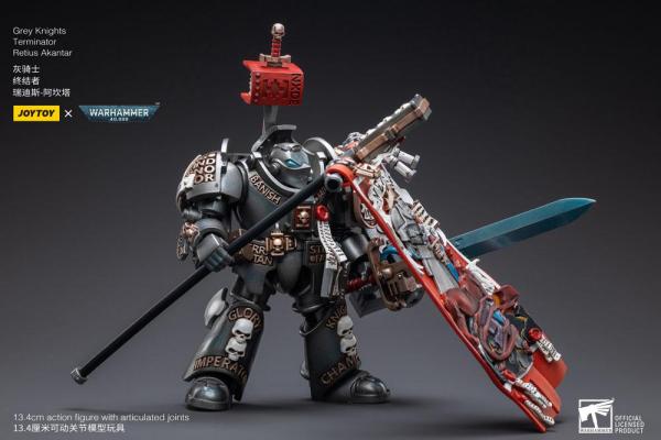 Warhammer 40k Action Figure 1/18 Grey Knights Terminator Retius Akantar 13 cm