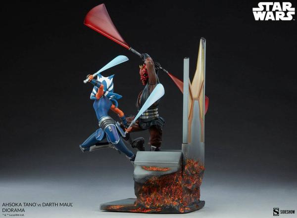 Star Wars: The Clone Wars Diorama Ahsoka Tano vs Darth Maul 51 cm