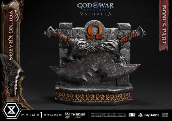Throne Legacy God of War Series Statue 1/3 Ragnarok Young Thyself Kratos Bonus Version 91 cm 3