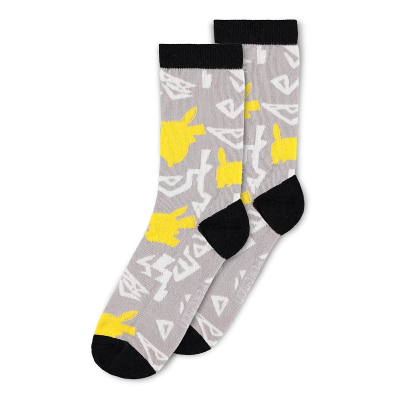 Pokemon Socks 3-Pack Crew 39-42 3