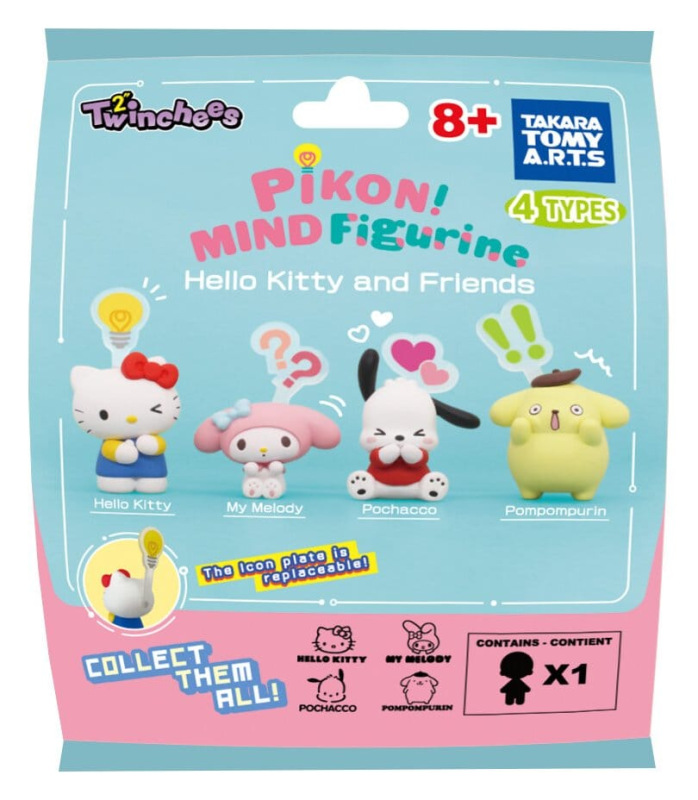Sanrio Twinchees Mini Figures Hello Kitty & Friends Pikon Mind 5 cm Blind Pack Display (24) 6