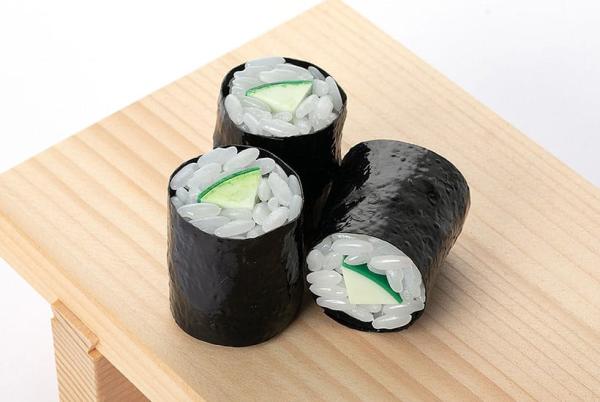 Sushi Plastic Model Kit 1/1 Kappa Maki (Cucumber Sushi Roll) (re-run) 3 cm 5