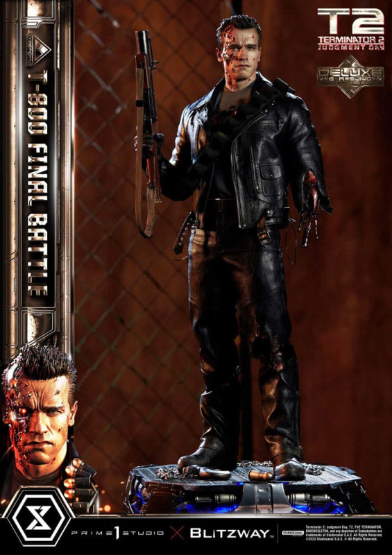 Terminator 2 Museum Masterline Series Statue 1/3 T-800 Final Battle Deluxe Bonus Version 75 cm 13