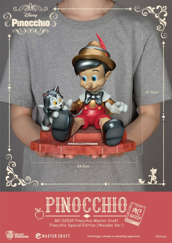 Disney Master Craft Statue Pinocchio Wooden Ver. Special Edition 27 cm 5