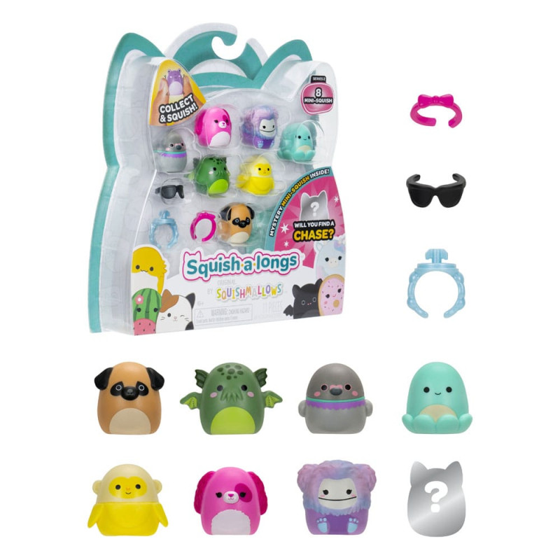 Squishmallows Squish-a-longs minifigures Set of 8 Series 2 Style 1 2,5 cm 1