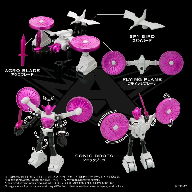 Microman Legacysoul Action Figure 3-Pack Acroyear 2 1