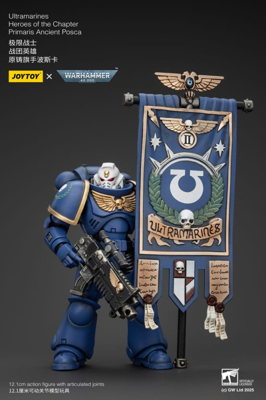 Warhammer 40k Action Figure 1/18 Ultramarines Heroes of the Chapter Primaris Ancient Posca 20 cm 1
